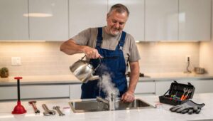 Warum Installateure bei verstopftem Abfluss zuerst heißes Wasser statt Chemie empfehlen