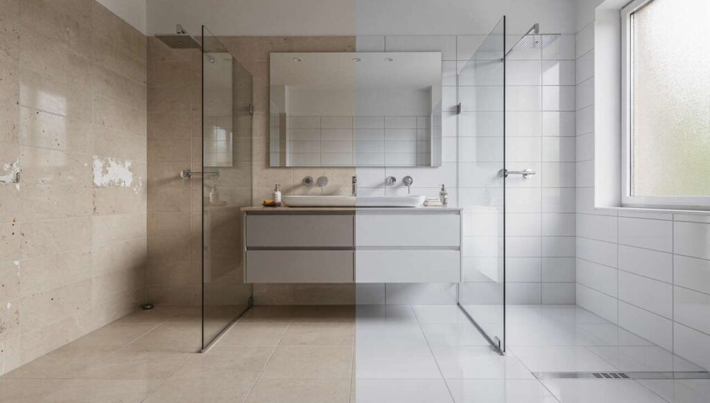 Fliesen streichen für unter 100 Euro: So sieht das Ergebnis nach einem Jahr aus