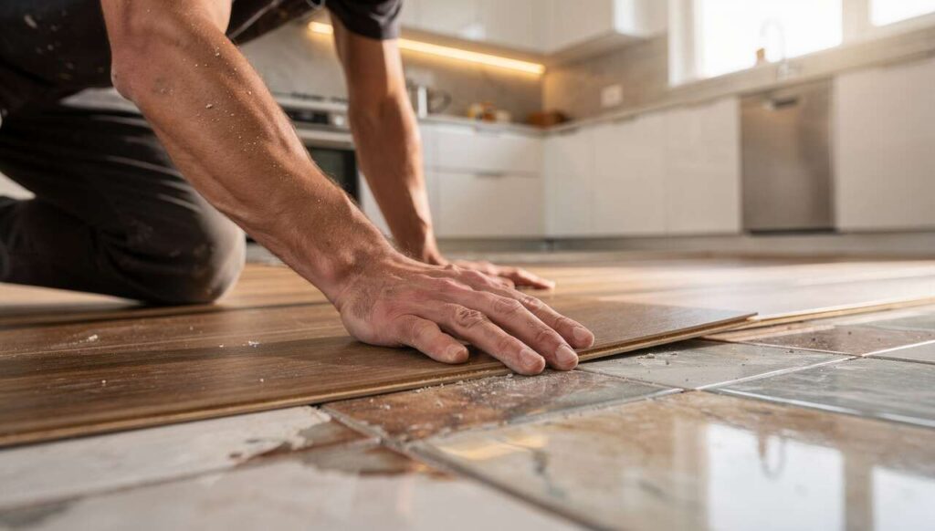 Vinylboden auf alte Fliesen kleben: Verbraucherzentrale warnt vor VOC-Belastung