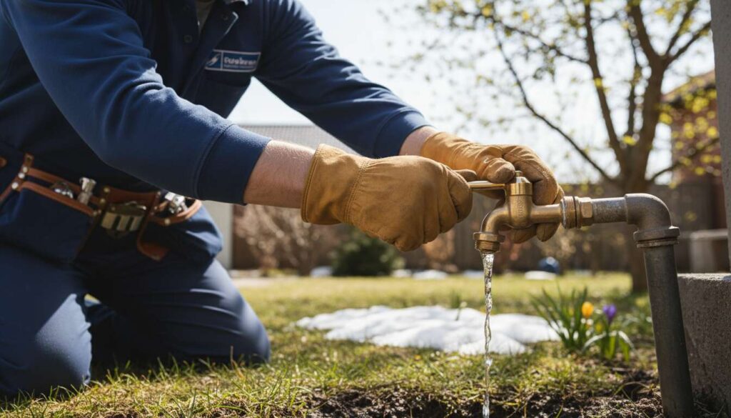 Außenwasserhahn nach dem Winter aufdrehen! Installateure zeigen den sicheren Ablauf