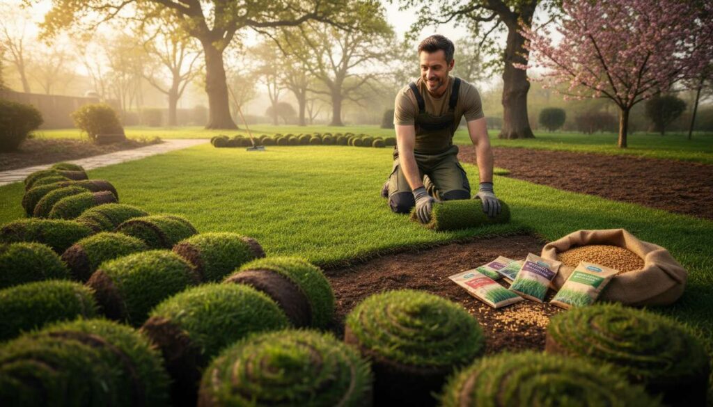 Rollrasen oder Rasensaat: Was Landschaftsgärtner für den April 2026 empfehlen