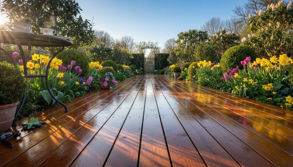 Holzterrasse nach dem Winter: Die Behandlung, die Tischlermeister seit Jahren bevorzugen